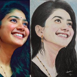 Colour Pencil Art A4 Size